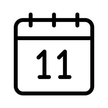 Tarihleri, zamanlamaları veya olayları temsil eden basit bir takvim simgesi