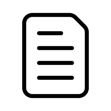 Metin veya dosya deposunu temsil eden basit bir kağıt belge vektörü