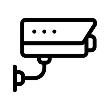 Güvenlik veya vektör tasarımını temsil eden bir güvenlik kamerası