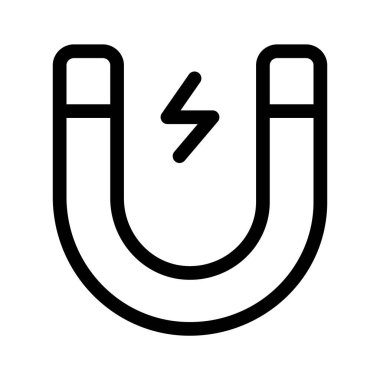 Çekim veya manyetik kuvveti sembolize eden bir mıknatıs simgesi