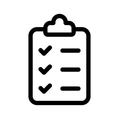 Görev veya atama vektör tasarımını temsil eden kontrol listesi olan bir pano