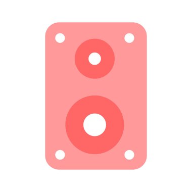 Ses, ses veya müzik sistemlerini temsil eden bir hoparlör sembolü