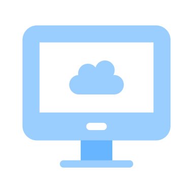 Bulut hesaplamasını ya da depolamayı sembolize eden bir bilgisayara bağlı bulut