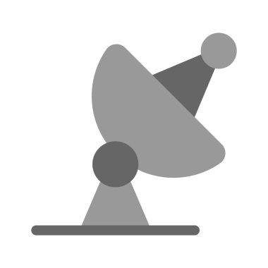 Uydu vektörü yayınlayan düzenlenebilir bir parabolik çanak ikonu
