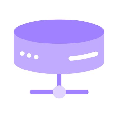 Veri depolama veya yönetimini temsil eden basit bir veritabanı simgesi