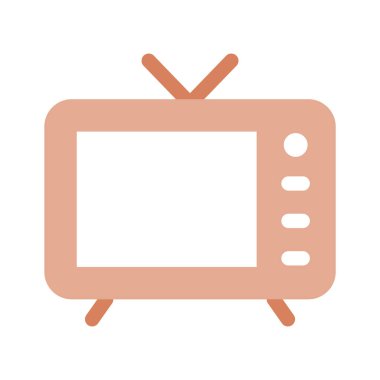 Televizyonun modern vektörü, düzenlenebilir biçimdeki klasik televizyon simgesi