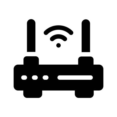 Kablosuz bağlantı ya da internet hizmetlerini temsil eden bir Wi-Fi yönlendirici