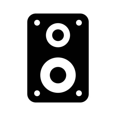 Ses, ses veya müzik sistemlerini temsil eden bir hoparlör sembolü