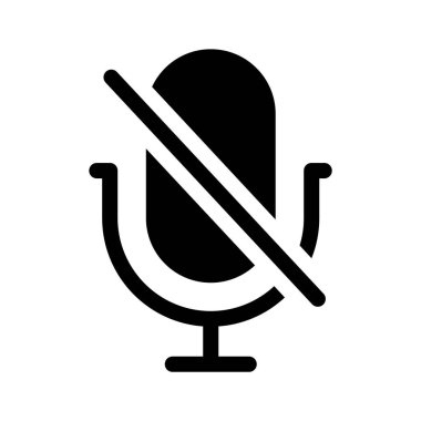 Üzerinde bir çizgi olan mikrofon sembolü, sessizliği gösteriyor.