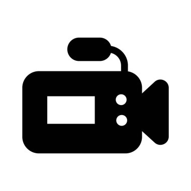 Çokluortam içeriği, ortam kaydı, film, video kamera vektör tasarımı