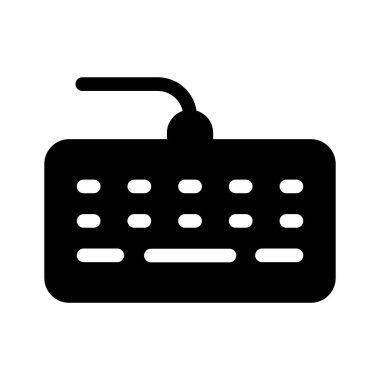 Daktilo, girdi veya bilgisayar kullanımını temsil eden basit bir klavye simgesi