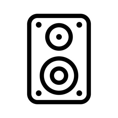 Ses, ses veya müzik sistemlerini temsil eden bir hoparlör sembolü