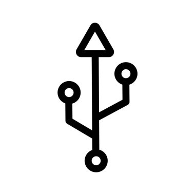 Aygıtları bağlamak ya da veri aktarmak için kullanılan bir USB konnektörü