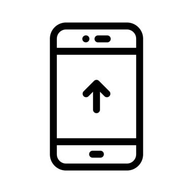 Dosya aktarımı için bir gönderme sembolü gösteren bir cep telefonu