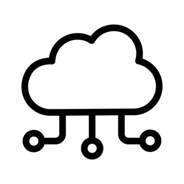 Bulut ağının bu yaratıcı simgesini moda tarzında al