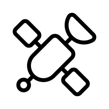 Yapay uydu simgesi tasarımı, vektör kullanmaya hazır