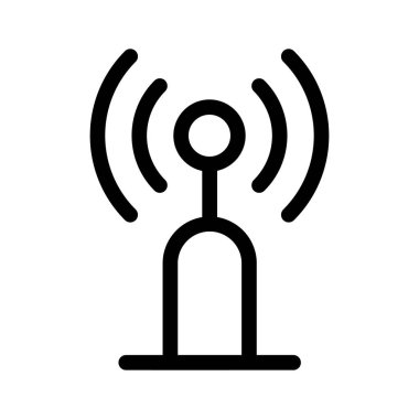 Geniş bant ağ anten simgesi tasarımı, premium vektör