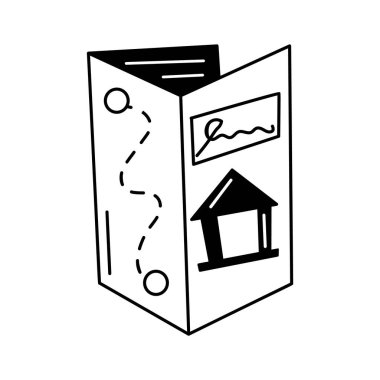 Düzenlenmiş bir serginin detaylarını anlatan bir galeri broşürü