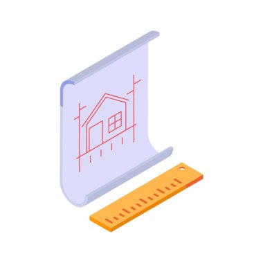 İnşaat ve mühendisliği planlamak için teknik bir çizim veya plan
