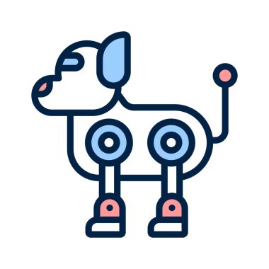 Yaratıcı olarak tasarlanmış bu robot köpek vektörüne bir bakın.