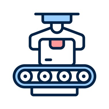 Robot taşıyıcı, yapay zeka üretim vektör tasarımı