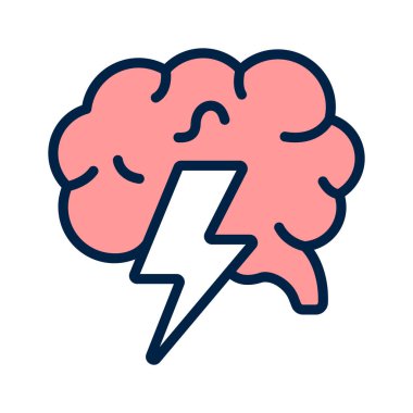 An icon design of brainstorming in unique style, brain power clipart