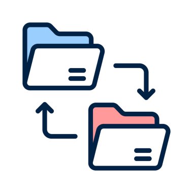 Otomatik dosya aktarım vektör tasarımı, vektör kullanmaya hazır