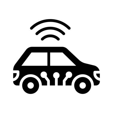 Güzel tasarlanmış akıllı araba ikonu, ai otomobil teknolojisi