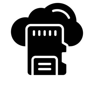 Moda biçiminde bulut depolamasının en iyi vektörü, düzenlenebilir simge