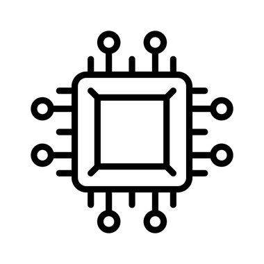 ai işlemci, mikroişlemci vektörünün bu eşsiz simgesini indir