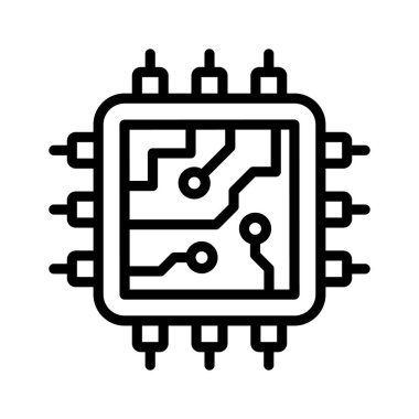 ai işlemci, mikroişlemci vektörünün bu eşsiz simgesini indir