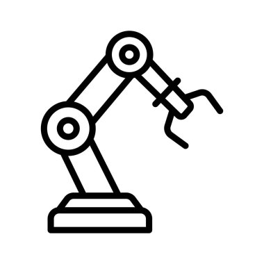 Otomatik imalatı ve endüstriyel sanayiyi sembolize eden bir robot kolu