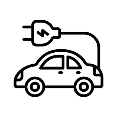 Elektrikli arabanın modern stil simgesi, premium kullanımına hazır