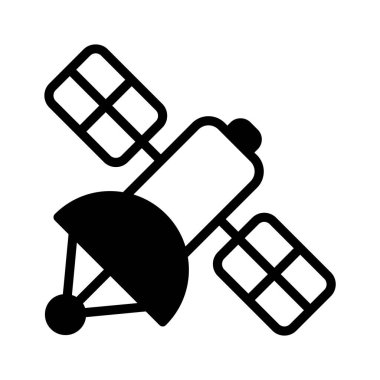 Yapay uydu simgesi tasarımı, vektör kullanmaya hazır