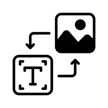 Metin verilerinin görsel resim biçimlerine çevrilmesini gösterir