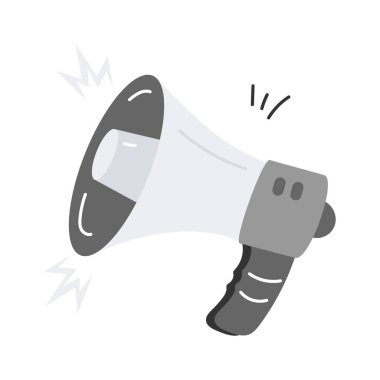 Topluluk önünde konuşmak için bu kalın megafon simgesini kullanın