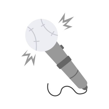 El çizimi biçiminde mikrofon vektör tasarımı