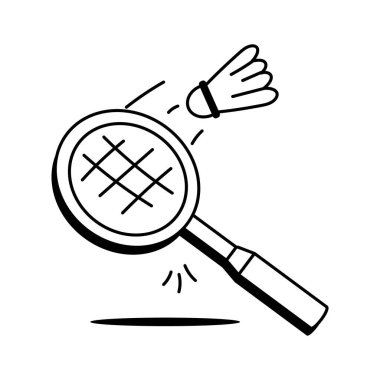 Badminton raketi ve açık hava ve kapalı alanda oynanan oyunlar için servis aleti.