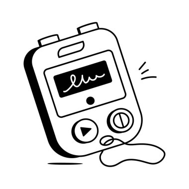 Kronometrenin şu inanılmaz el çizimi ikonuna bakın.