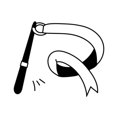 Jimnastik kurdele vektörü, ritmik jimnastik gösterileri ve yarışmalar