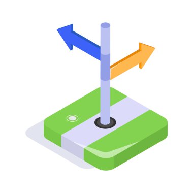 Kavşakta çoklu yönlü okları olan imza noktası