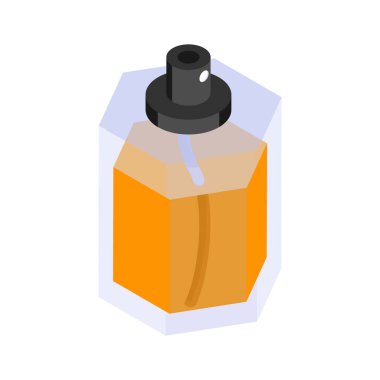 Beyaz arkaplanda izole edilmiş eşsiz bir parfüm ikonu