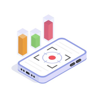 Görsel grafikler aracılığıyla veri içgörülerini gösteren mobil bir gösterge paneli