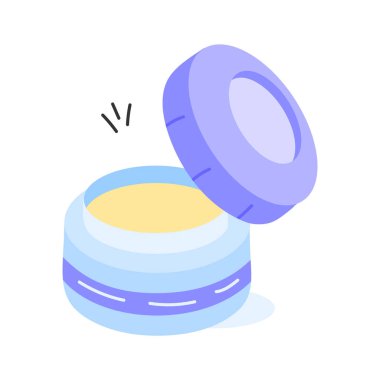 Pudra, yüz pudrasının iyi dizayn edilmiş simgesi.