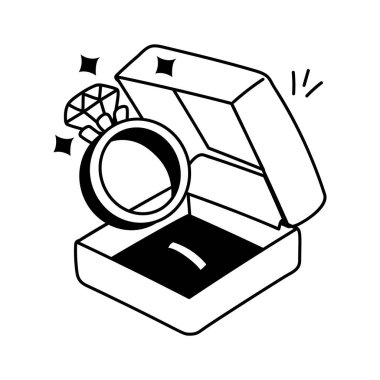 Bu moda elmas yüzük ikonunu düzenlenebilir şekilde al