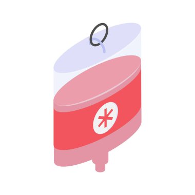 Kan nakli ya da bağış için tıbbi bir kan torbası.