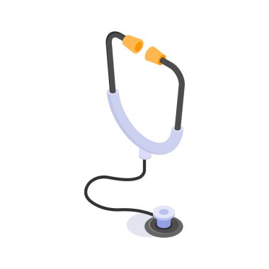 Kalp ve akciğer seslerini incelemek için kullanılan tıbbi steteskop.