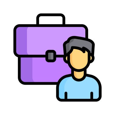 Profesyonel bir portföyü temsil eden bir kişinin evrak çantası.