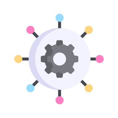 Otomatik süreçleri sembolize eden dişliler ve bağlantılar