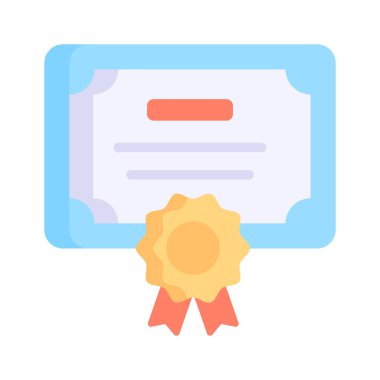 Profesyonel akreditasyonu sembolize eden kurdeleli sertifika